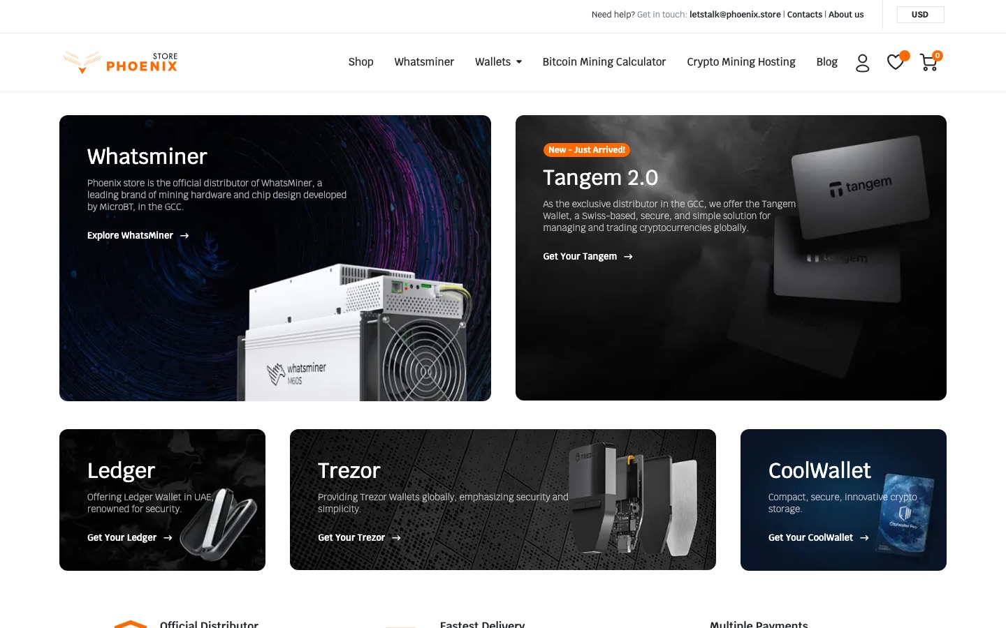 Phoenix Store crypto hardware website