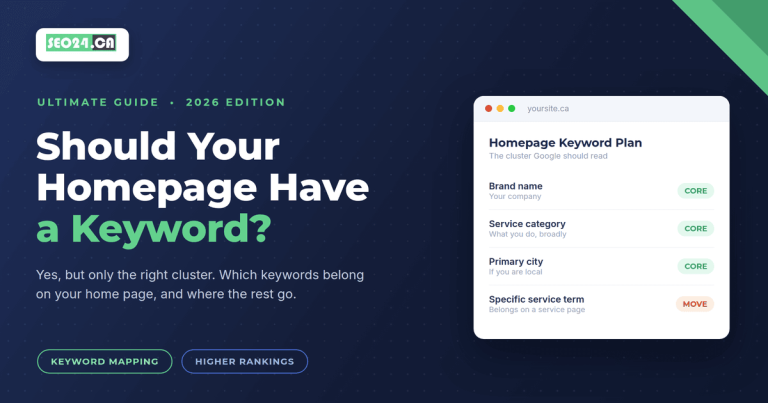 Should homepage have a keyword