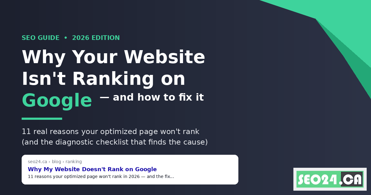 Why website not ranking on Google