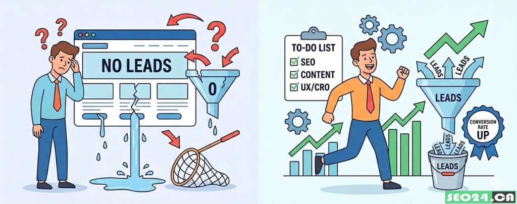 no leads from website