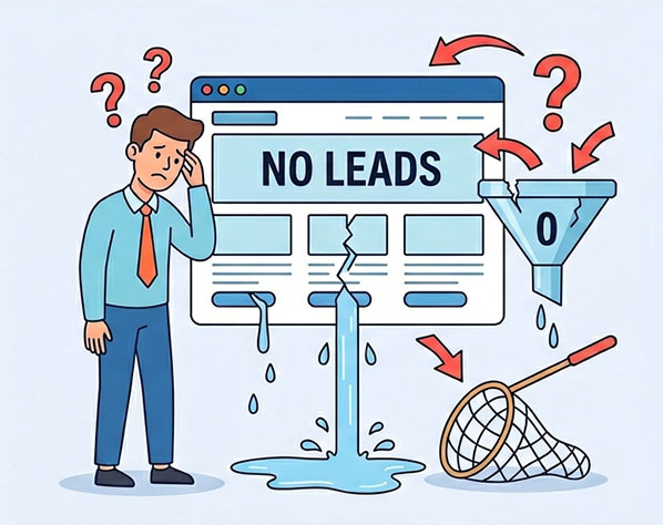 Why no leads on website