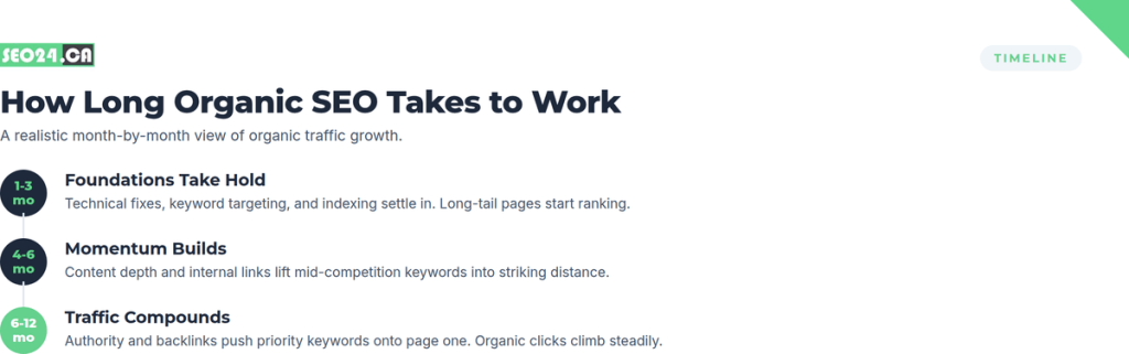 Organic SEO Techniques Organic SEO timeline - How long organic SEO takes to work
