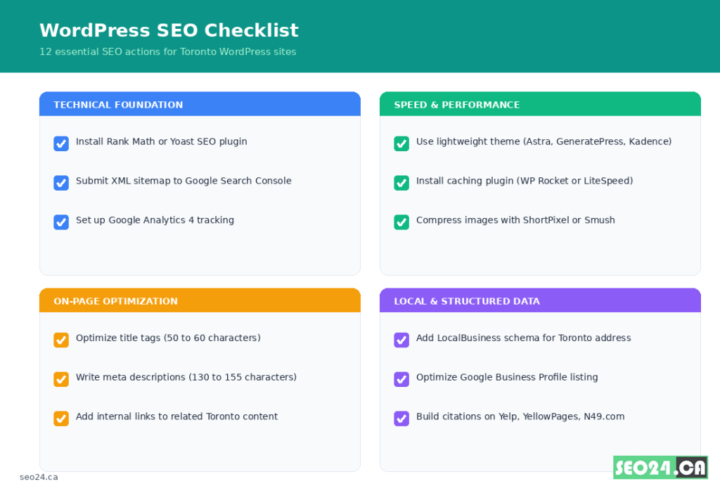 WordPress SEO Services Toronto 19 WordPress SEO Checklist - SEO Actions