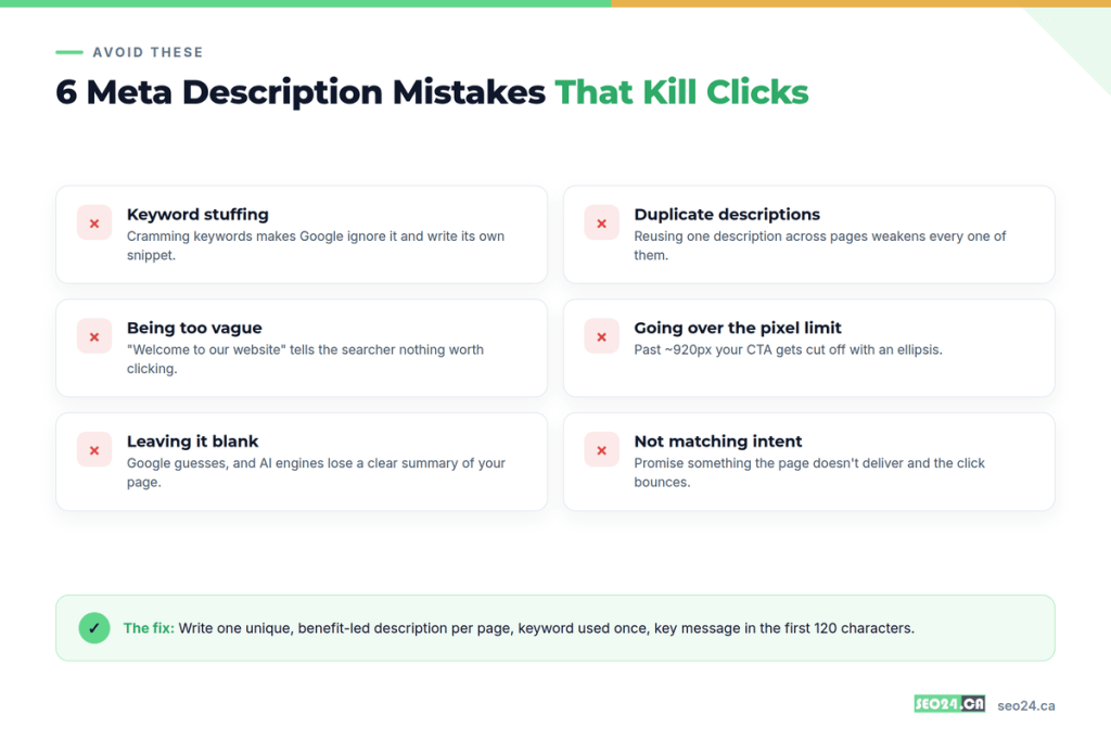 meta description mistakes